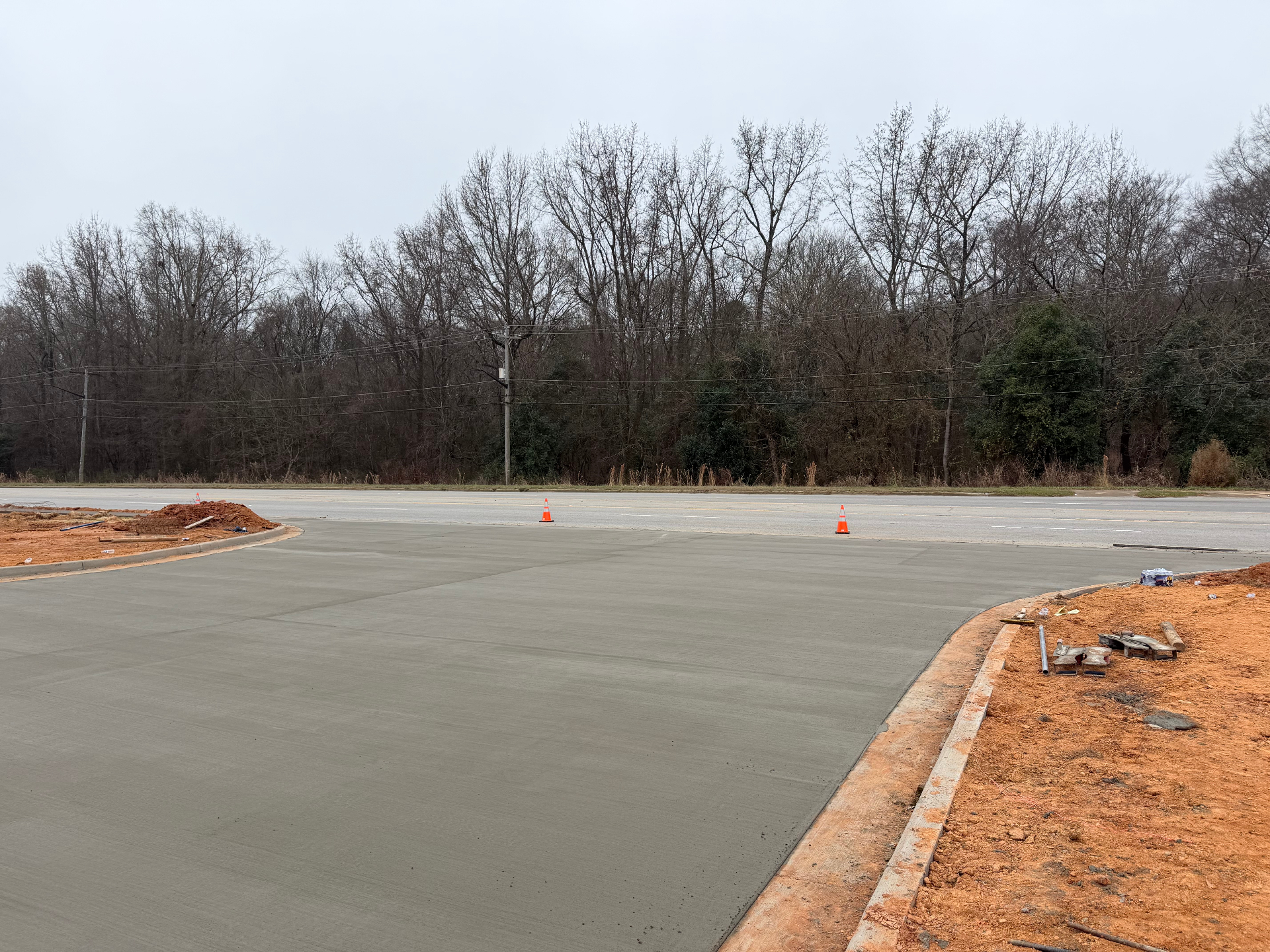 Completed concrete commercial concrete project in Charlotte