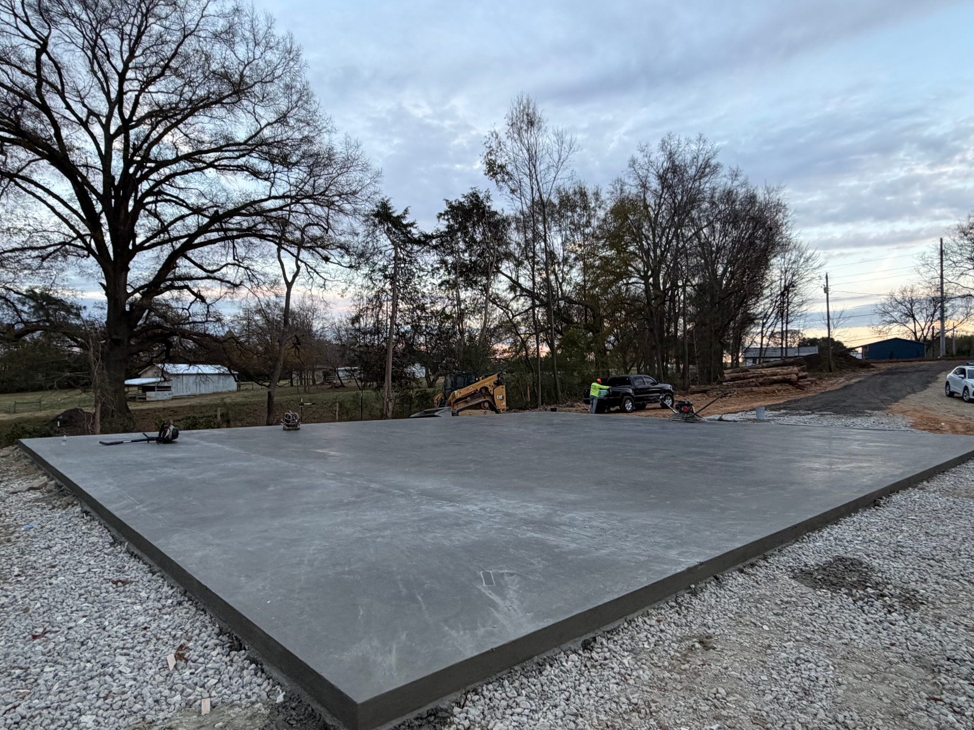 Completed concrete foundation slabs project in Charlotte
