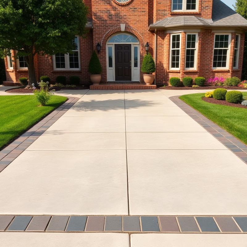 Completed concrete driveways project in Charlotte