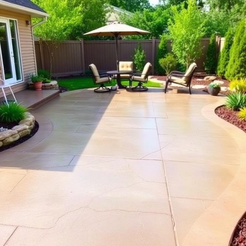 Completed concrete patios project in Charlotte