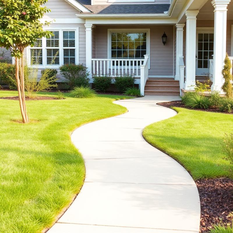 Completed concrete walkways project in Charlotte